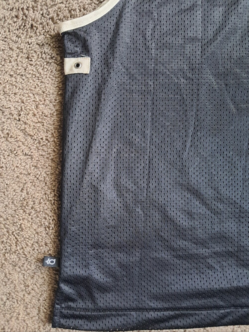 Nike Kevin Durant Kd Easy Black Cream Basketball Tank Jersey Size Small - Picture 5 of 6